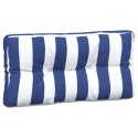 Poduszki na palety, 7 szt., biało-niebieskie paski, tkanina
