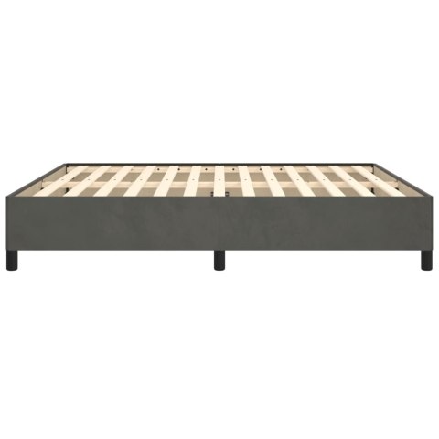 Rama łóżka, ciemnoszara, 180x200 cm, tapicerowana aksamitem