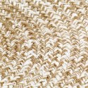 Ręcznie wykonany dywanik, juta, biało-brązowy, 210 cm