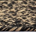 Ręcznie wykonany dywanik, juta, czarno-brązowy, 180 cm