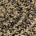 Ręcznie wykonany dywanik, juta, czarno-brązowy, 180 cm