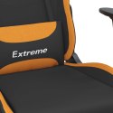 Fotel gamingowy, czarno-pomarańczowy, tkanina