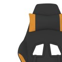 Fotel gamingowy, czarno-pomarańczowy, tkanina