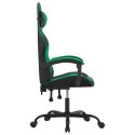 Fotel gamingowy, czarno-zielony, sztuczna skóra