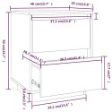 Szafki nocne, 2 szt., 40x35x50 cm, lite drewno sosnowe