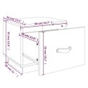 Szafki nocne, 2 szt., czarne, 40x34x35 cm, lite drewno sosnowe