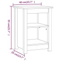 Szafki nocne, 2 szt., szare, 40x35x55 cm, lite drewno sosnowe