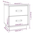 Szafki nocne, 2 szt., czarne, 40x34x45 cm, lite drewno sosnowe