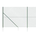 Ogrodzenie z siatki, z kotwami, zielone, 2x10 m