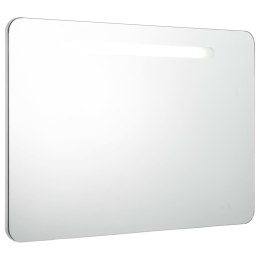 Szafka łazienkowa z lustrem i LED, 80 x 9,5 x 55 cm