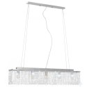 Lampa sufitowa z kryształowymi koralikami, srebrna, 104 cm, E14