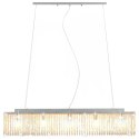 Lampa sufitowa z kryształowymi koralikami, srebrna, 104 cm, E14