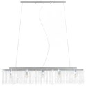 Lampa sufitowa z kryształowymi koralikami, srebrna, 104 cm, E14