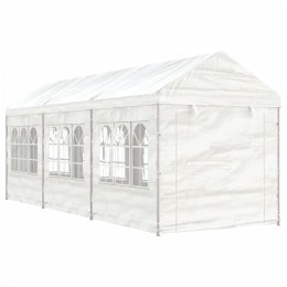 Namiot ogrodowy z dachem, biały, 6,69x2,28x2,69 m, polietylen