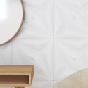 Panele ścienne, 24 szt., białe, 50x50 cm, EPS, 6 m², gwiazda