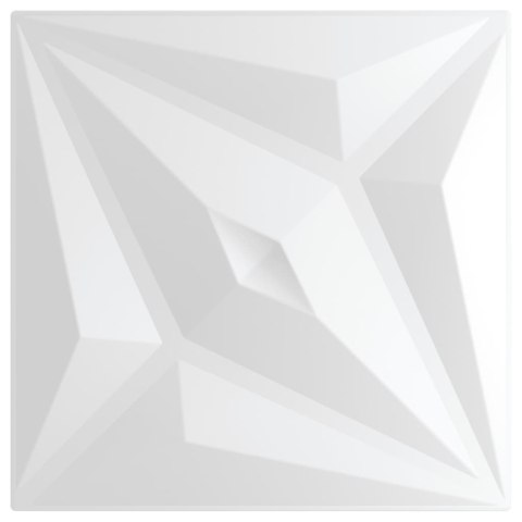 Panele ścienne, 48 szt., białe, 50x50 cm, EPS, 12 m², gwiazda