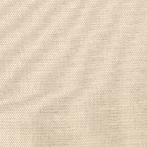 Łóżko kontynentalne z materacem, kremowe, tkanina, 100x200 cm