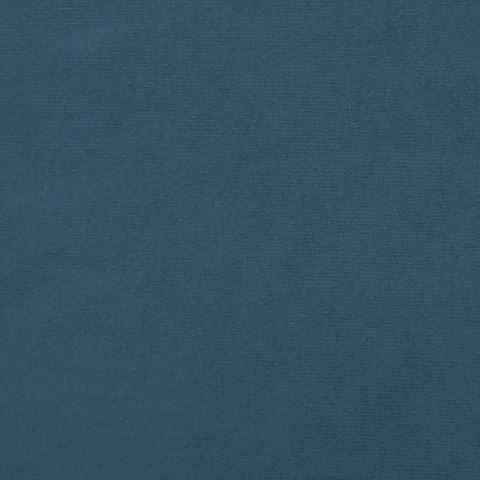 Łóżko kontynentalne z materacem, niebieskie, aksamit, 100x200cm