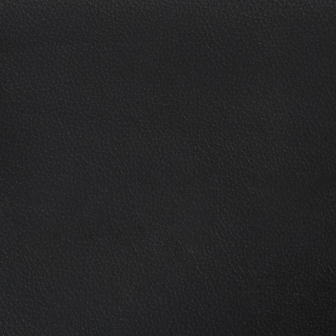 Rama łóżka z zagłówkiem, czarna, 140x190 cm, sztuczną skórą