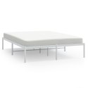 Metalowa rama łóżka, biała, 140x190 cm