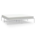 Metalowa rama łóżka, biała, 200x200 cm