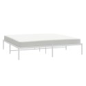 Metalowa rama łóżka, biała, 200x200 cm