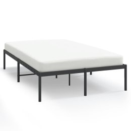 Metalowa rama łóżka, czarna, 135x190 cm