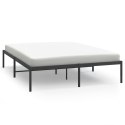 Metalowa rama łóżka, czarna, 140x190 cm