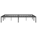 Metalowa rama łóżka, czarna, 140x190 cm