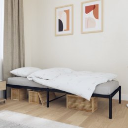 Metalowa rama łóżka, czarna, 90x190 cm