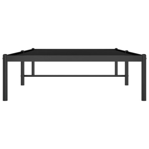 Metalowa rama łóżka, czarna, 90x190 cm