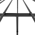 Metalowa rama łóżka z wezgłowiem, czarna, 200x200 cm
