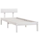 Rama łóżka, biała, drewno sosnowe, 90x190 cm, pojedyncza