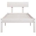 Rama łóżka, biała, drewno sosnowe, 90x190 cm, pojedyncza