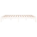 Rama łóżka, biała, lite drewno, 150x200 cm, King Size