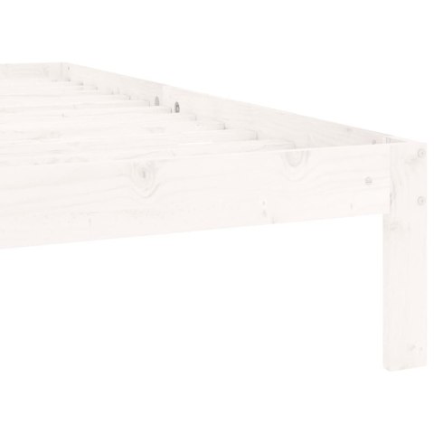 Rama łóżka, biała, lite drewno sosnowe, 90 x 200 cm