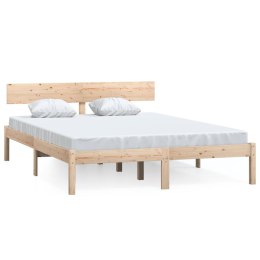 Rama łóżka z litego drewna sosnowego, 140 x 190 cm
