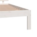 Rama łóżka, biała, lite drewno sosnowe, 140 x 190 cm