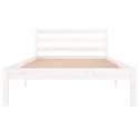 Rama łóżka, lite drewno sosnowe, 100x200 cm, białe