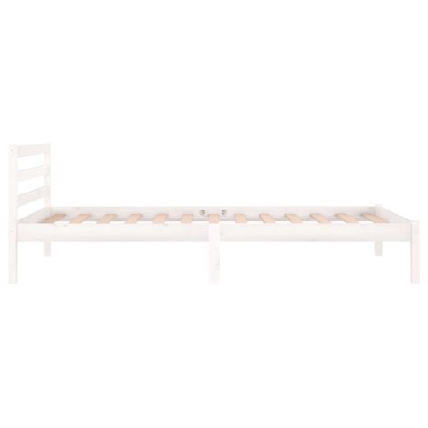 Rama łóżka, lite drewno sosnowe, 100x200 cm, białe