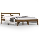 Rama łóżka, lite drewno sosnowe, 120x190 cm, miodowy brąz