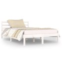 Rama łóżka, lite drewno sosnowe, 120x200 cm, białe