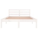 Rama łóżka, lite drewno sosnowe, 120x200 cm, białe