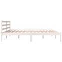 Rama łóżka, lite drewno sosnowe, 180x200 cm, biała, Super King