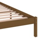 Rama łóżka, lite drewno sosnowe, 200x200 cm, miodowy brąz