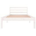 Rama łóżka, lite drewno sosnowe, 90x200 cm, białe