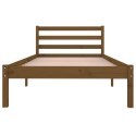 Rama łóżka, lite drewno sosnowe, 90x200 cm, miodowy brąz