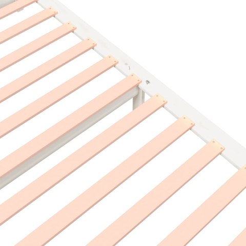 Rama łóżka, biała, lite drewno, 160 x 200 cm