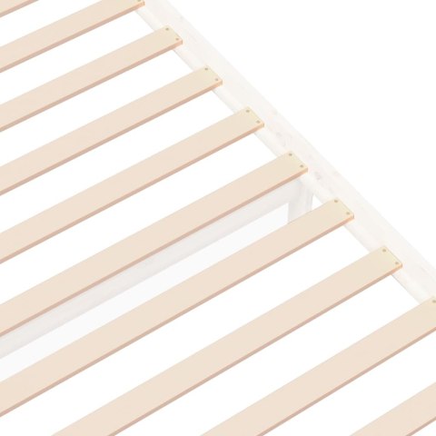 Rama łóżka, biała, lite drewno, 75x190 cm, pojedyncza