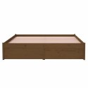 Rama łóżka, miodowy brąz, lite drewno, 140 x 200 cm